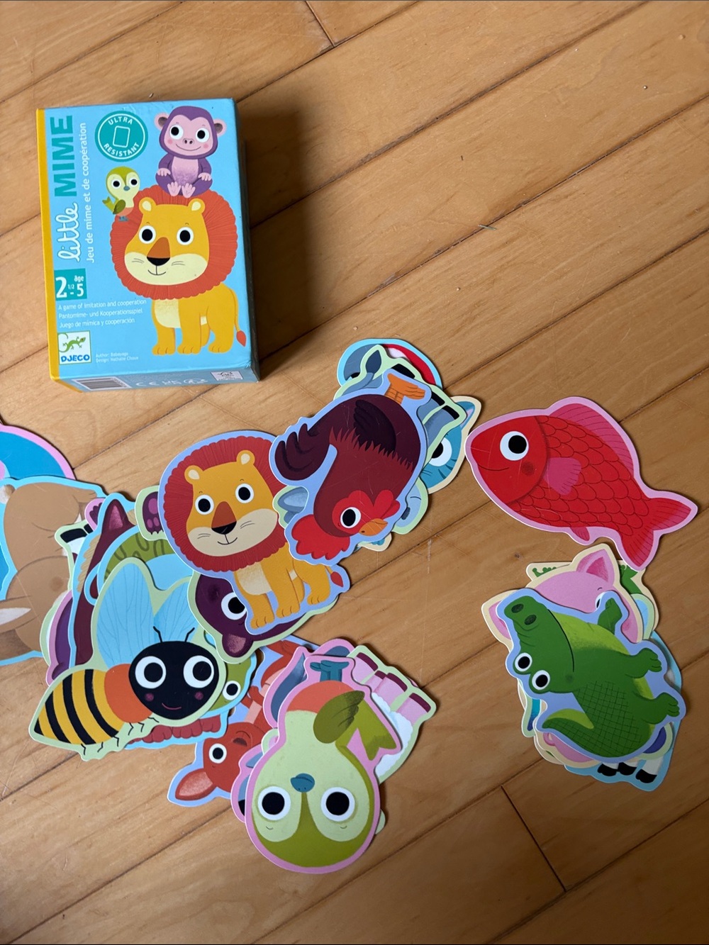 Little Mime Animal Matching Cards - Blue Animal Set